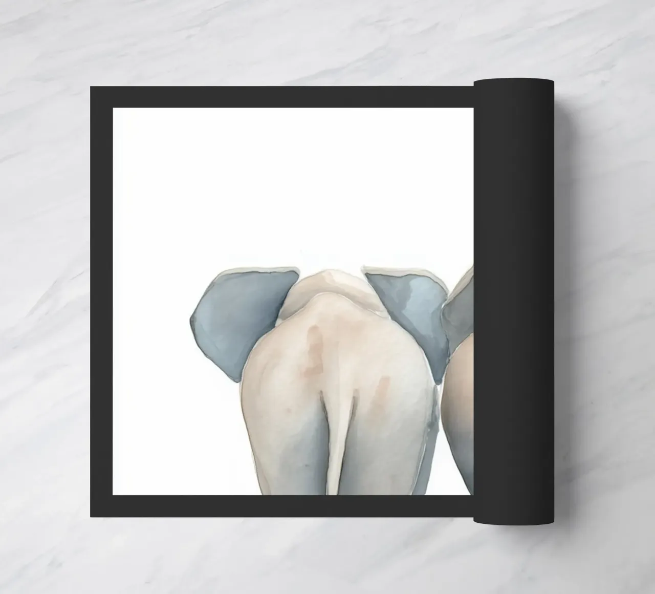 Elephant walk doormat by Carinaprint