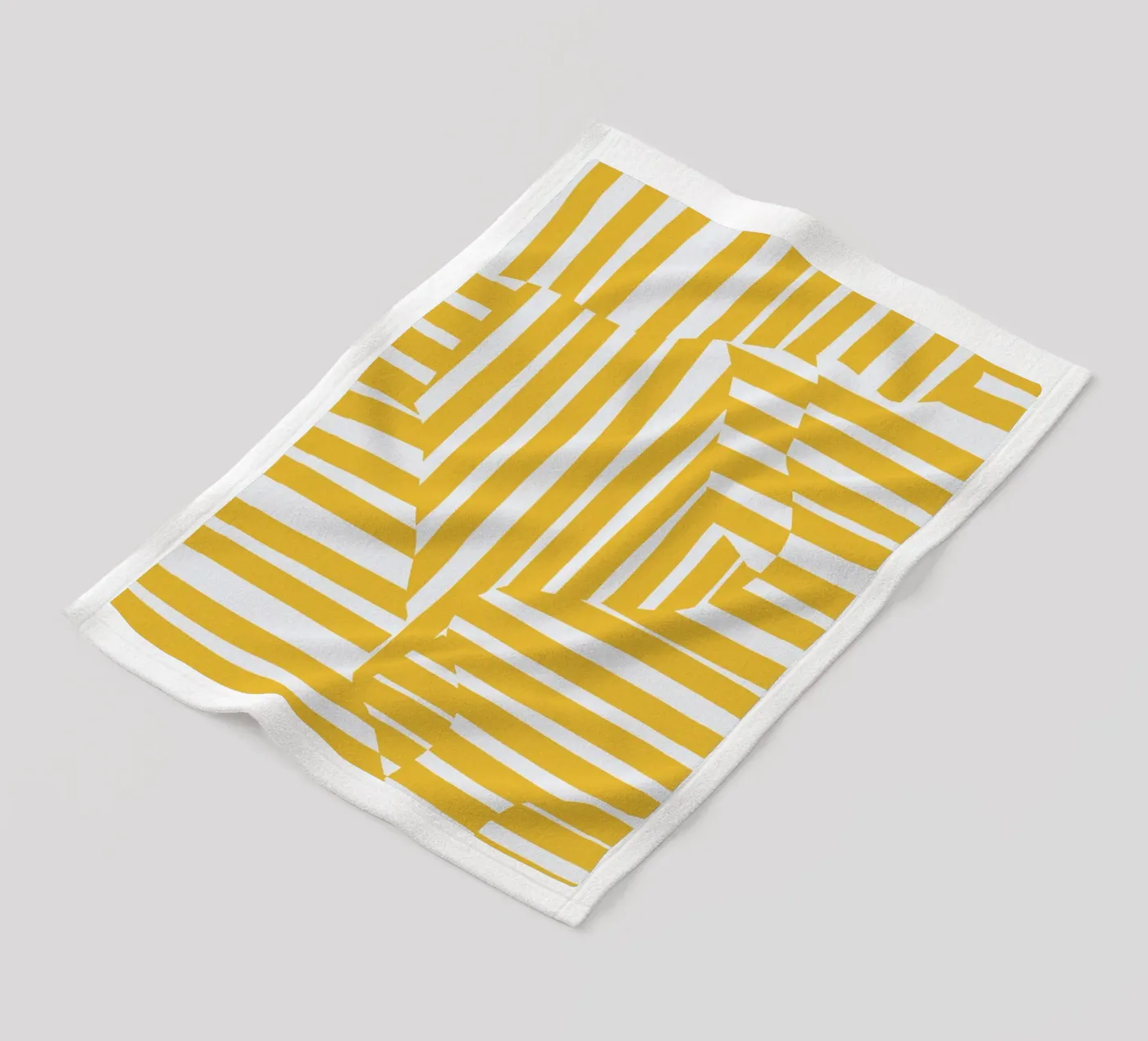 Linea e striscia gialla coperta in pile da Little Dean