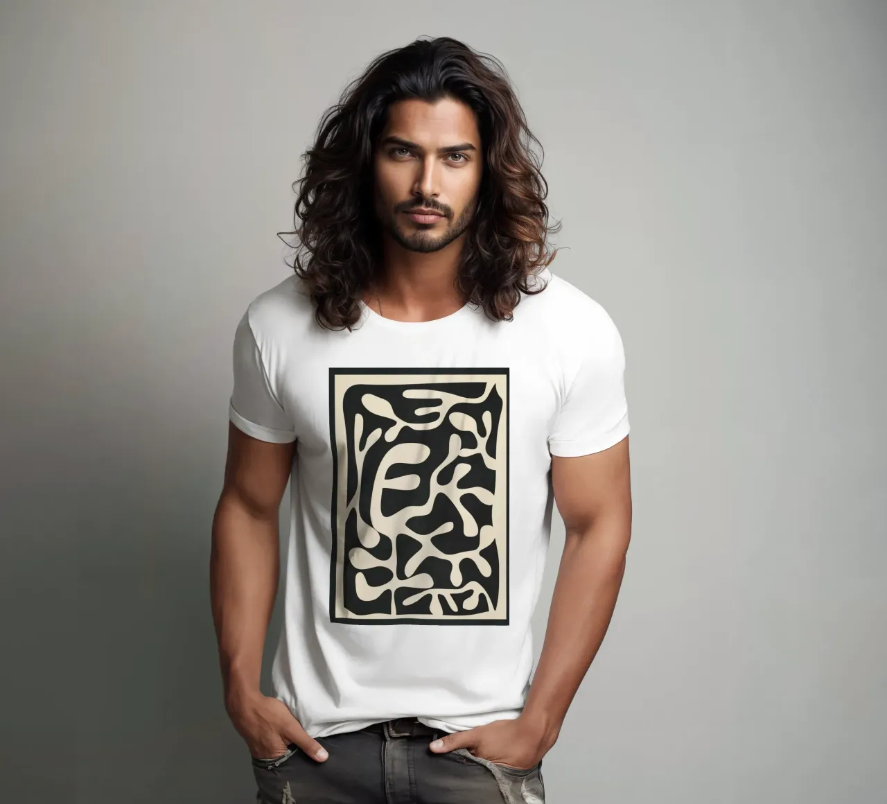 Minimalist Abstract Leaves 1 t-shirt da Nadjaa