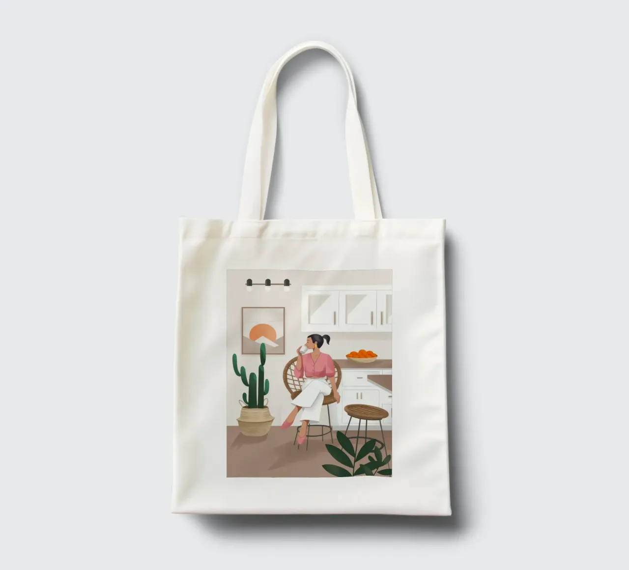 Cucina Cactus Calm borsa in juta da Fine Sanctuary
