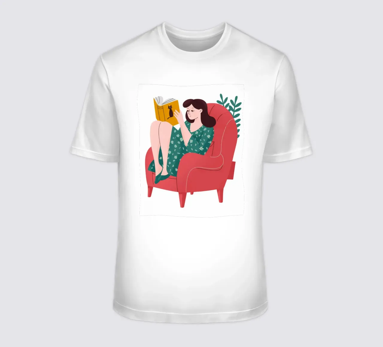 Red Chair Reading t-shirt by Fine Sanctuary