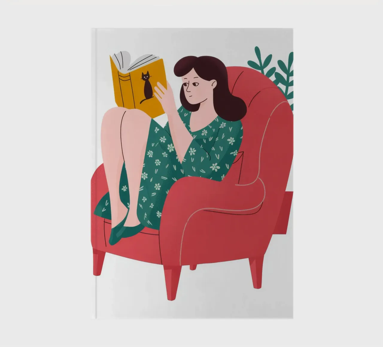 Lecture de la chaise rouge carnet de notes de Fine Sanctuary