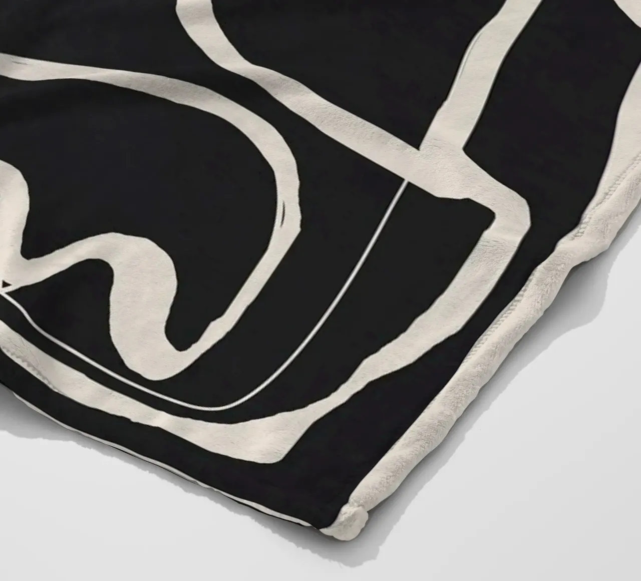 Modern Minimalist One Line Art 1 coperta in pile da Nadjaa