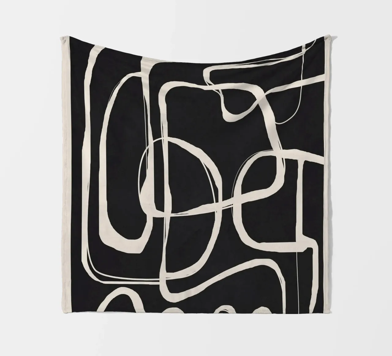 Modern Minimalist One Line Art 1 coperta in pile da Nadjaa