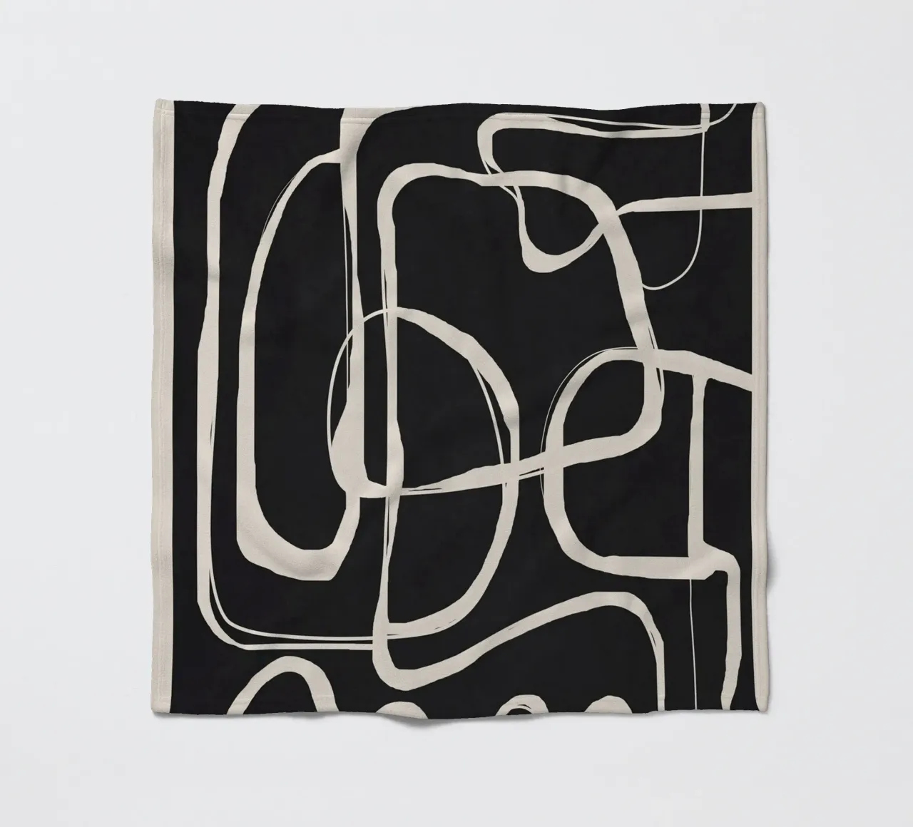 Modern Minimalist One Line Art 1 coperta in pile da Nadjaa