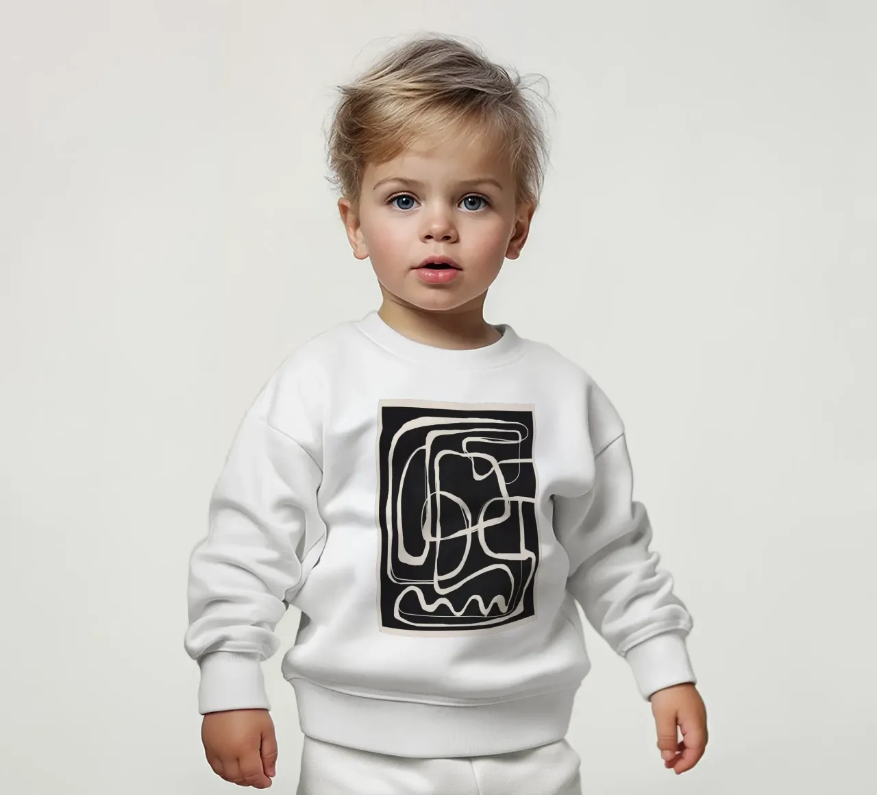 Modern Minimalist One Line Art 1 felpa neonato da Nadjaa