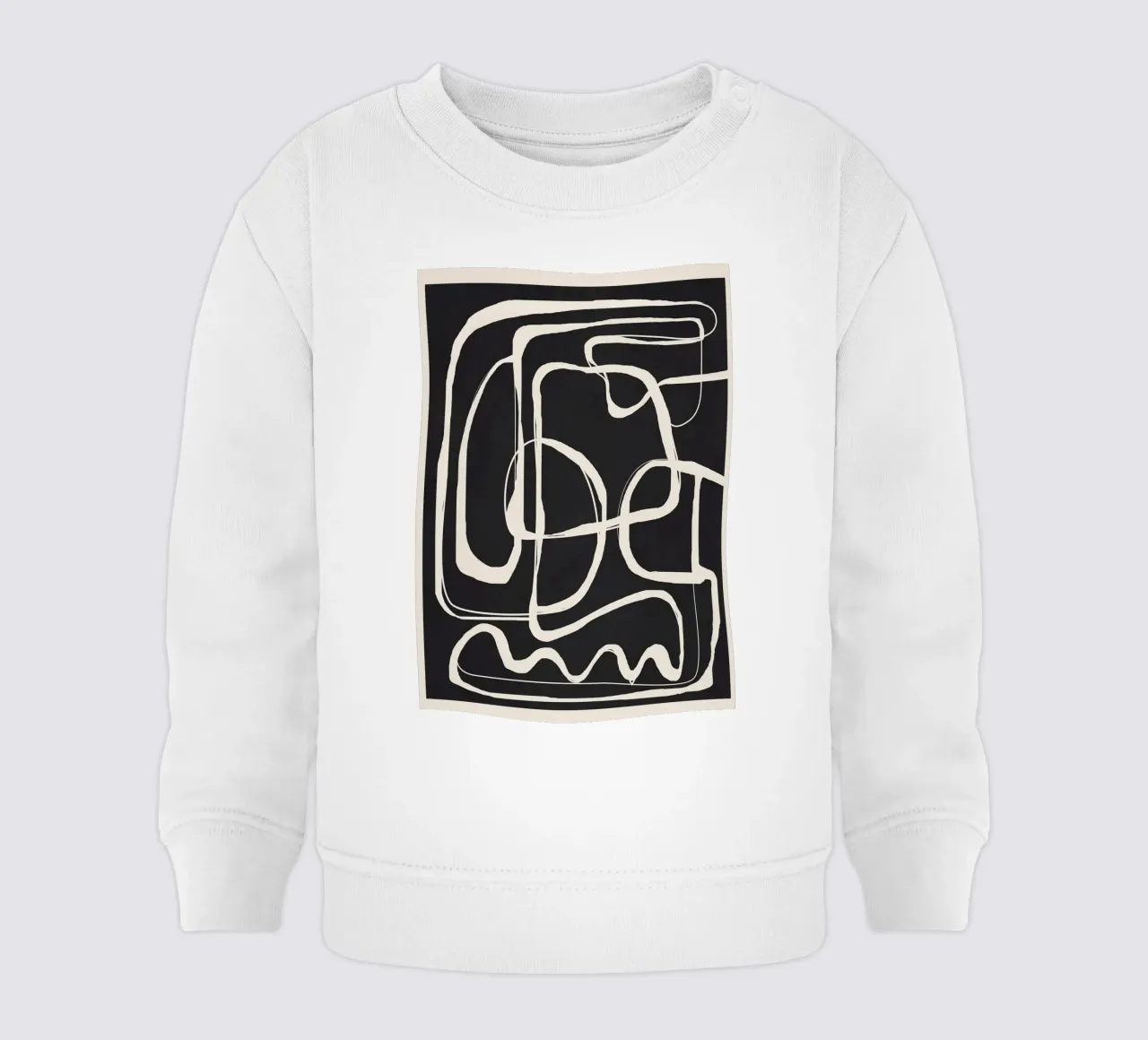 Modern Minimalist One Line Art 1 felpa neonato da Nadjaa