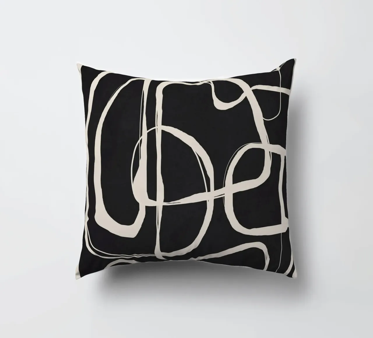 Modern Minimalist One Line Art 1 cuscino da Nadjaa