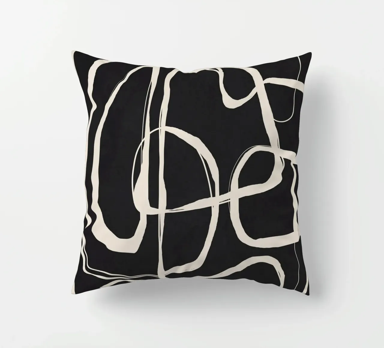 Modern Minimalist One Line Art 1 cuscino da Nadjaa