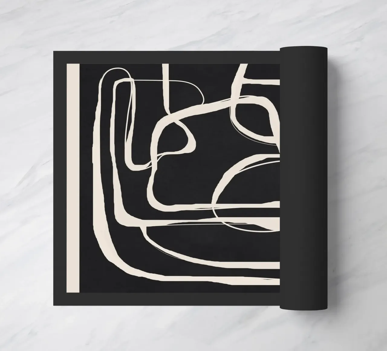 Modern Minimalist One Line Art 1 felpudo de Nadjaa