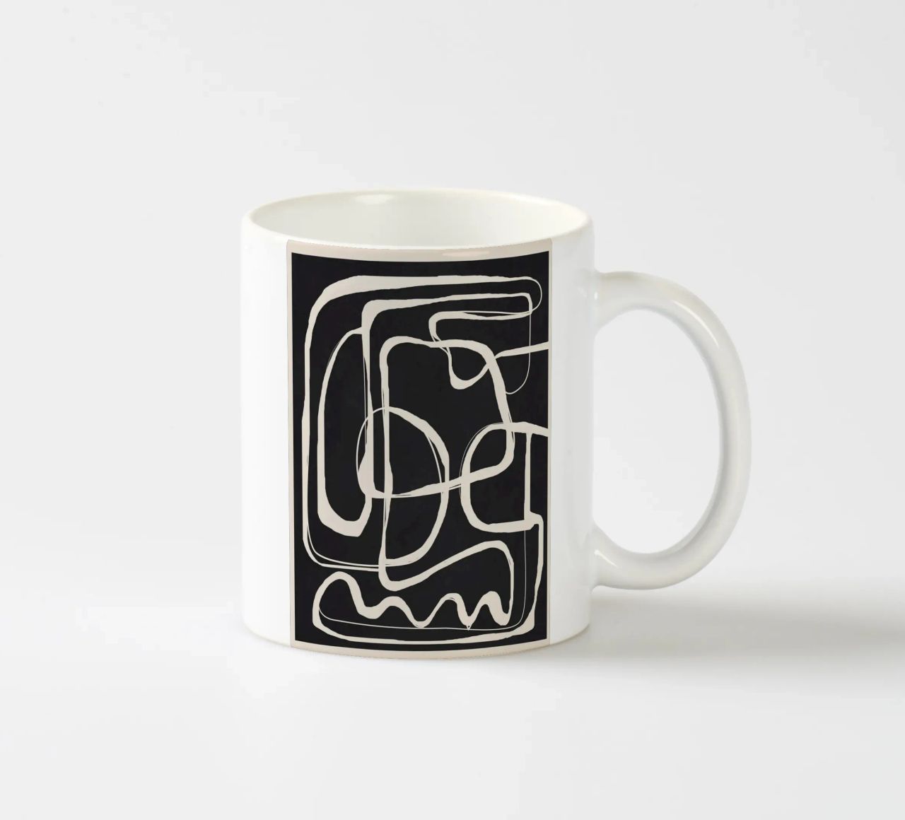 Modern Minimalist One Line Art 1 tazza in ceramica da Nadjaa