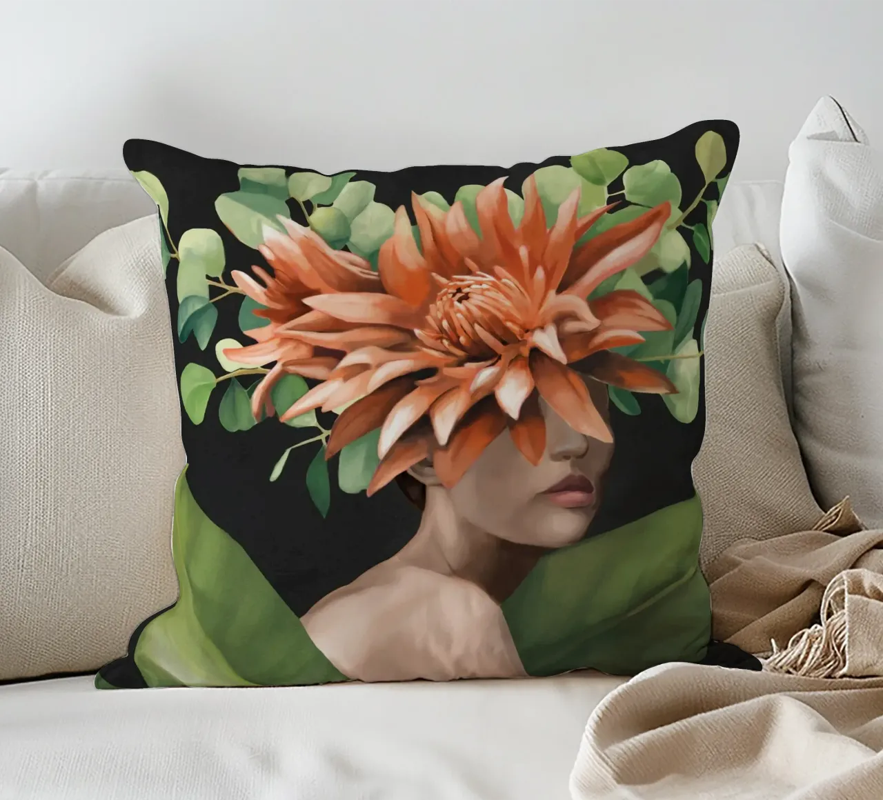 Veiled by Bloom 2 cuscino da Nadjaa