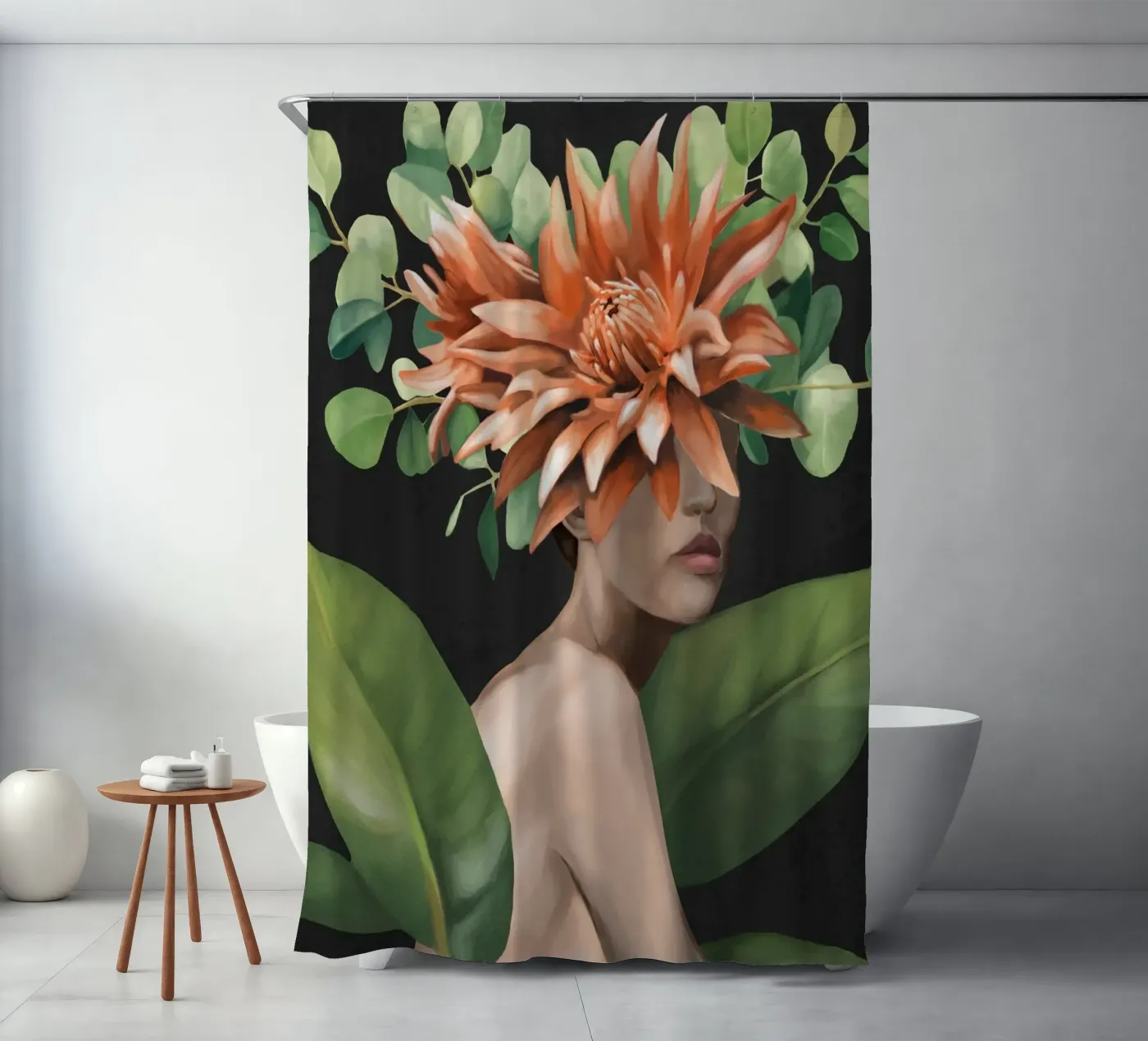 Veiled by Bloom 2 douchegordijn van Nadjaa