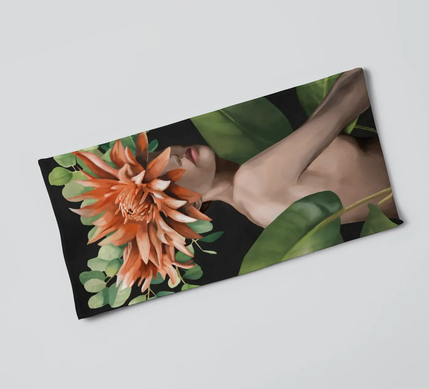 Veiled by Bloom 2 badhanddoek van Nadjaa