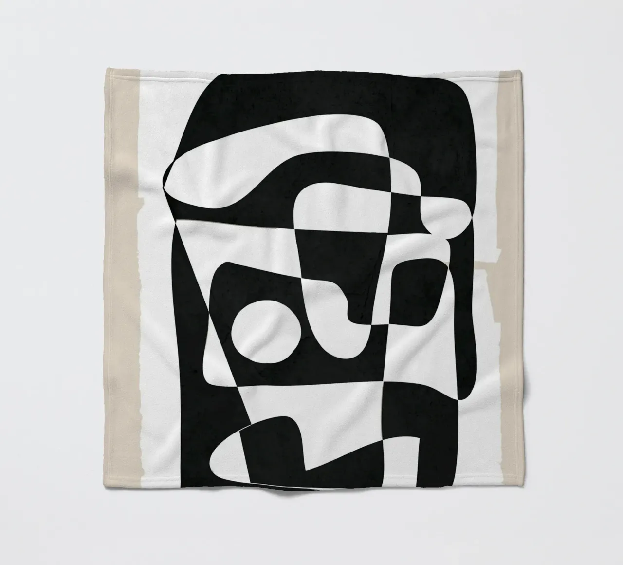 Shape Form I fleece blanket by Nadjaa
