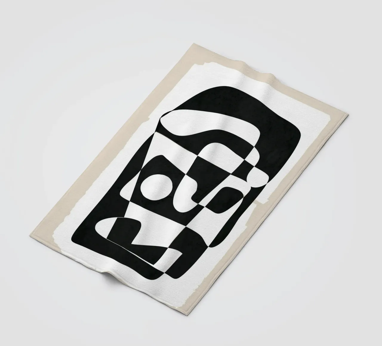 Shape Form I fleece blanket by Nadjaa