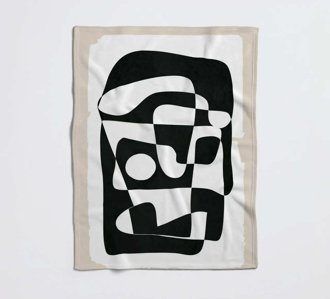 Shape Form I fleece blanket by Nadjaa