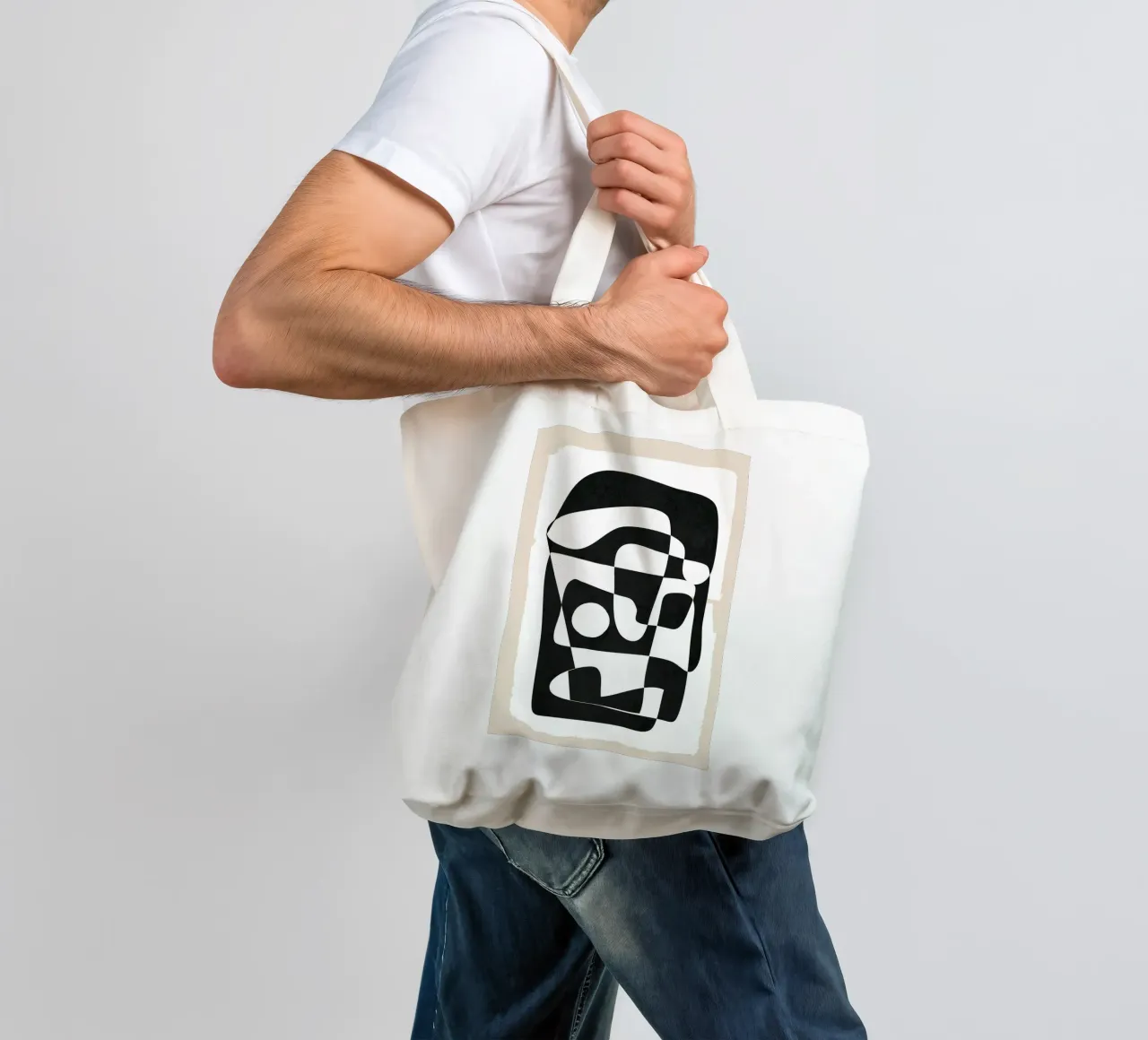 Shape Form I borsa in juta da Nadjaa