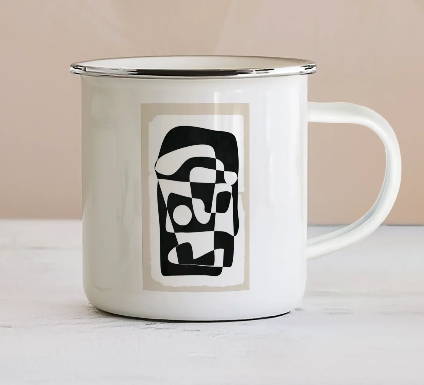 Shape Form I enamel mug by Nadjaa
