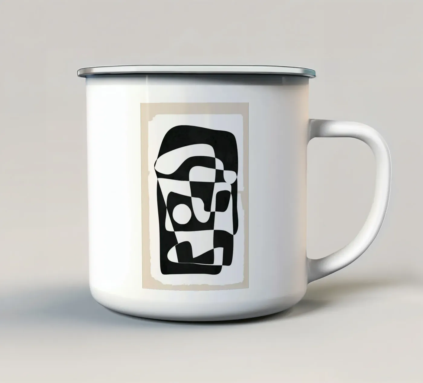Shape Form I enamel mug by Nadjaa