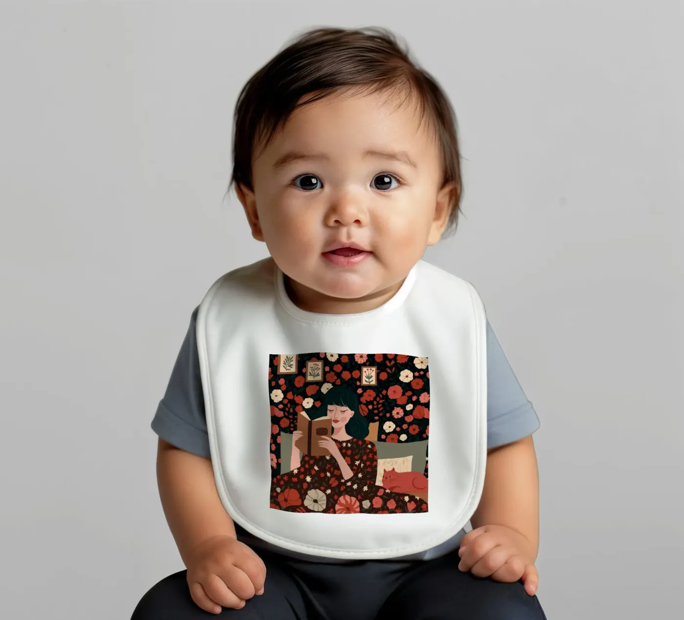 Enchanted Reading Nook baby bib by Fine Sanctuary