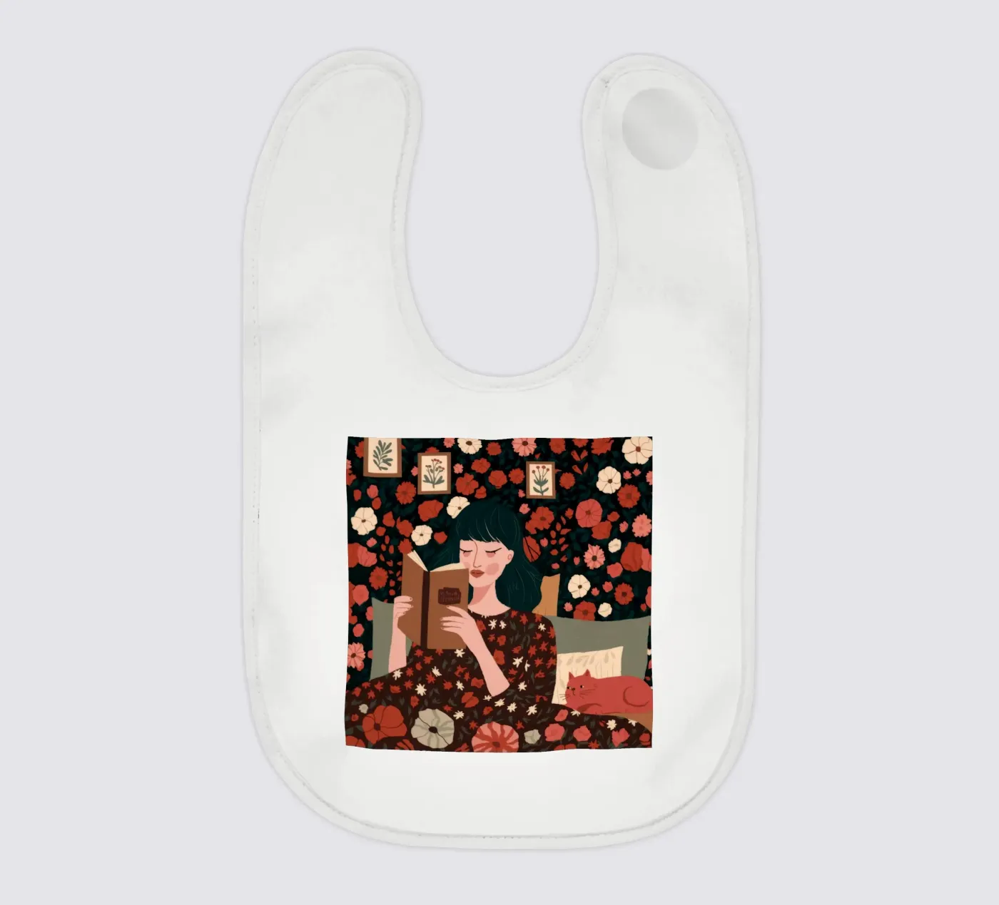 Enchanted Reading Nook baby bib by Fine Sanctuary