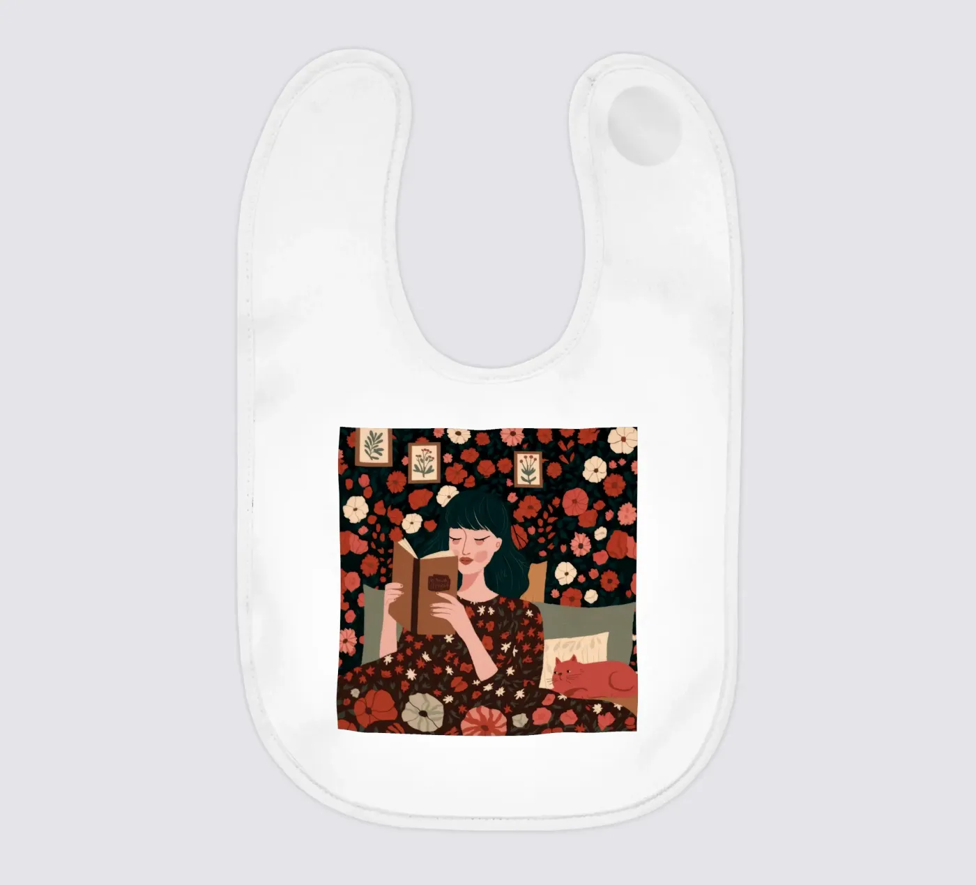 Enchanted Reading Nook baby bib by Fine Sanctuary