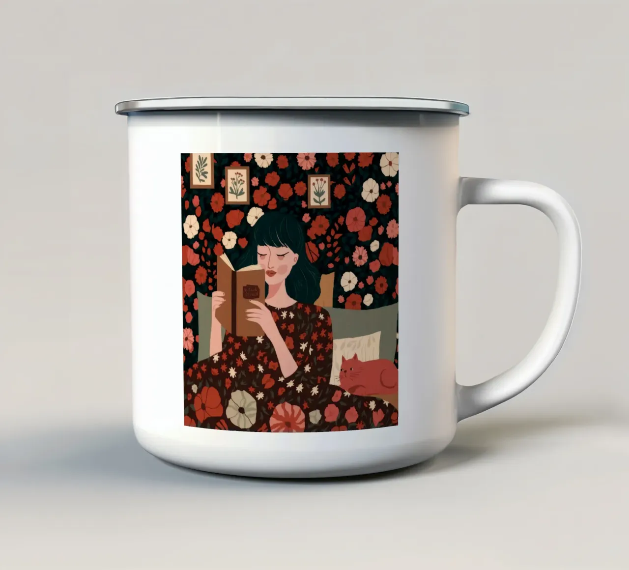 Coin lecture enchanté mug en émail de Fine Sanctuary