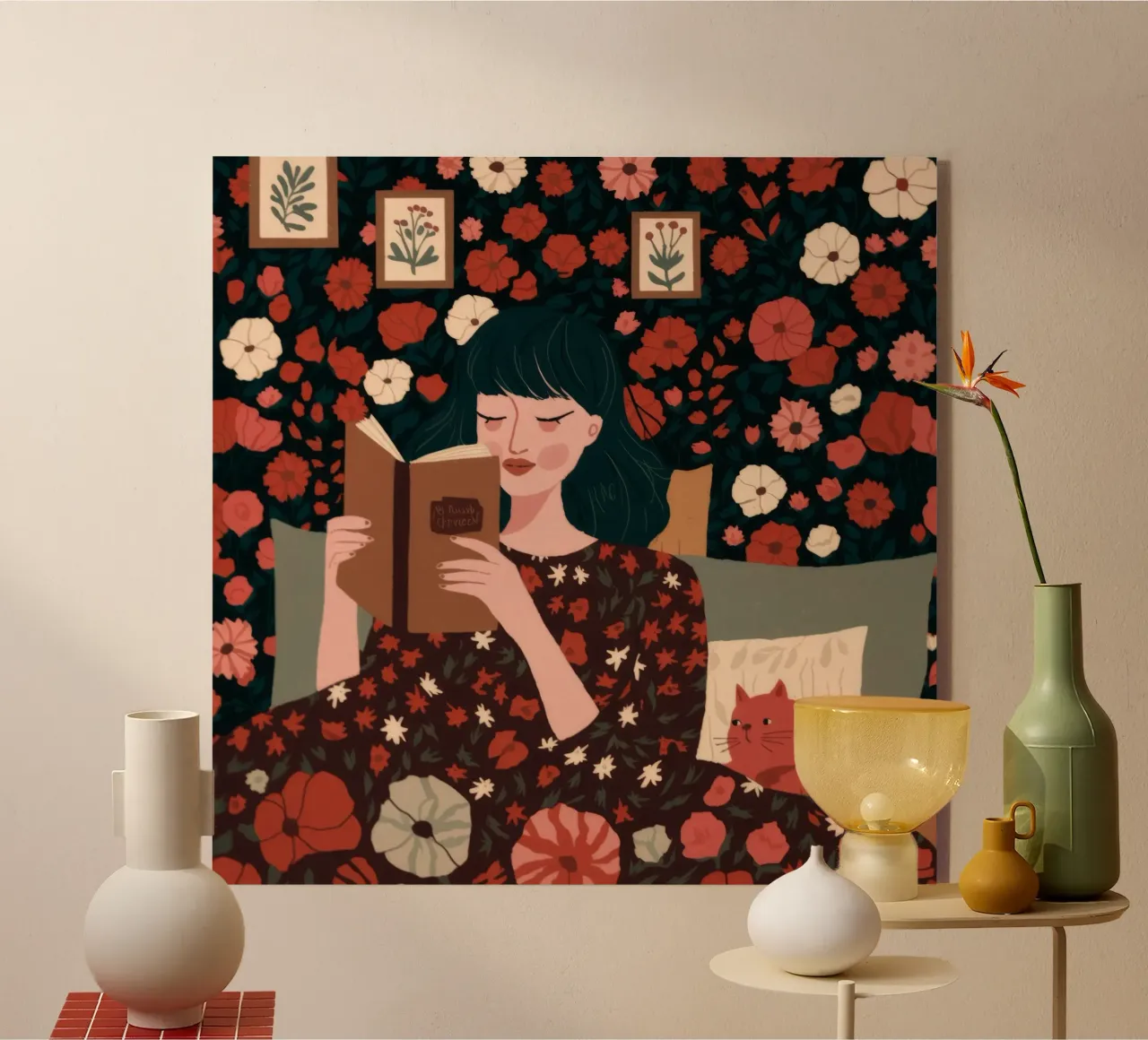 Betoverend leeshoekje acryl van Fine Sanctuary