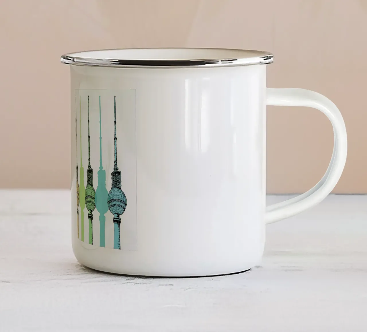 Colorful Berlin tazza in smalto da KP Design