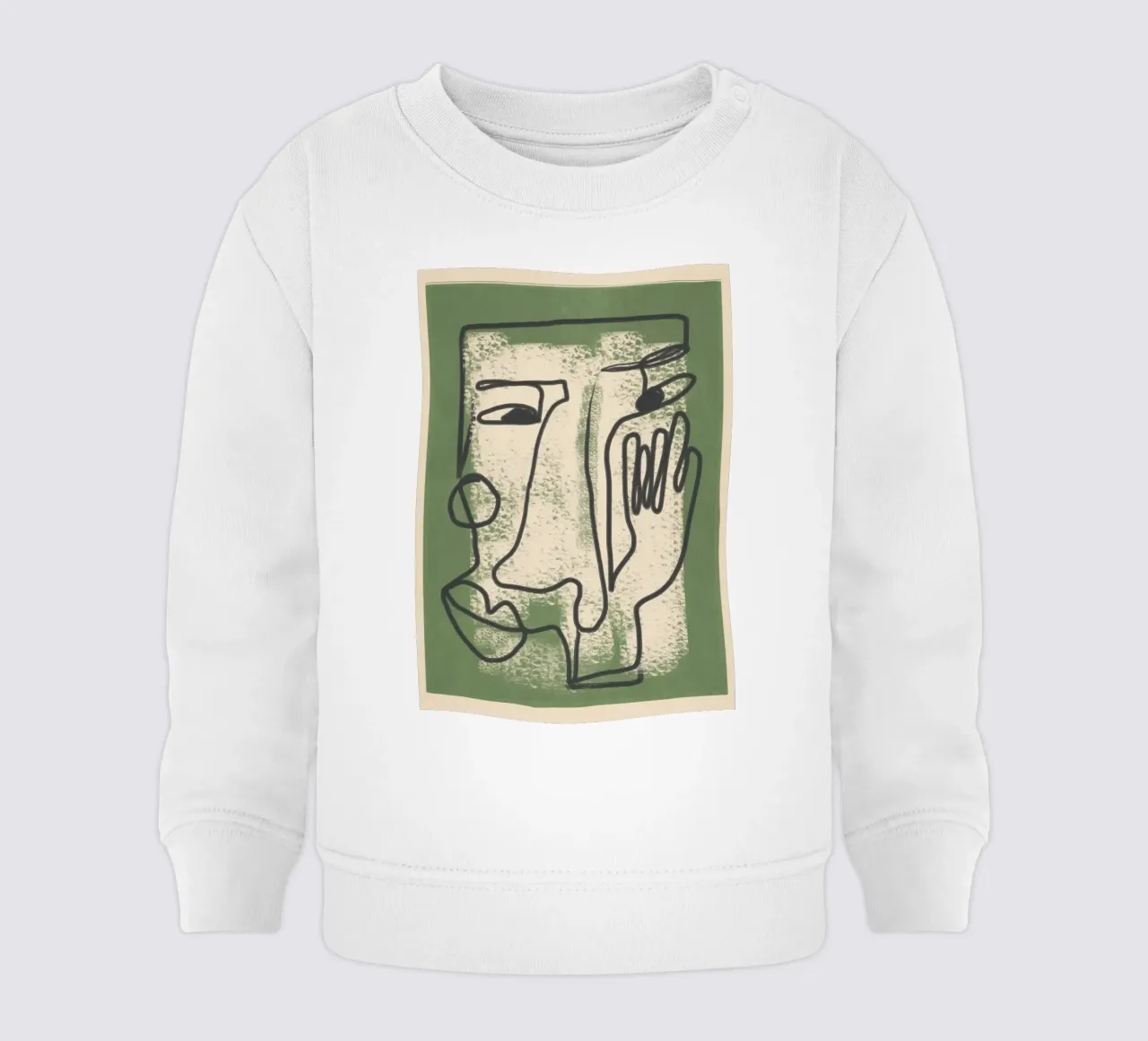 Minimal Face Impression 1 felpa neonato da Nadjaa