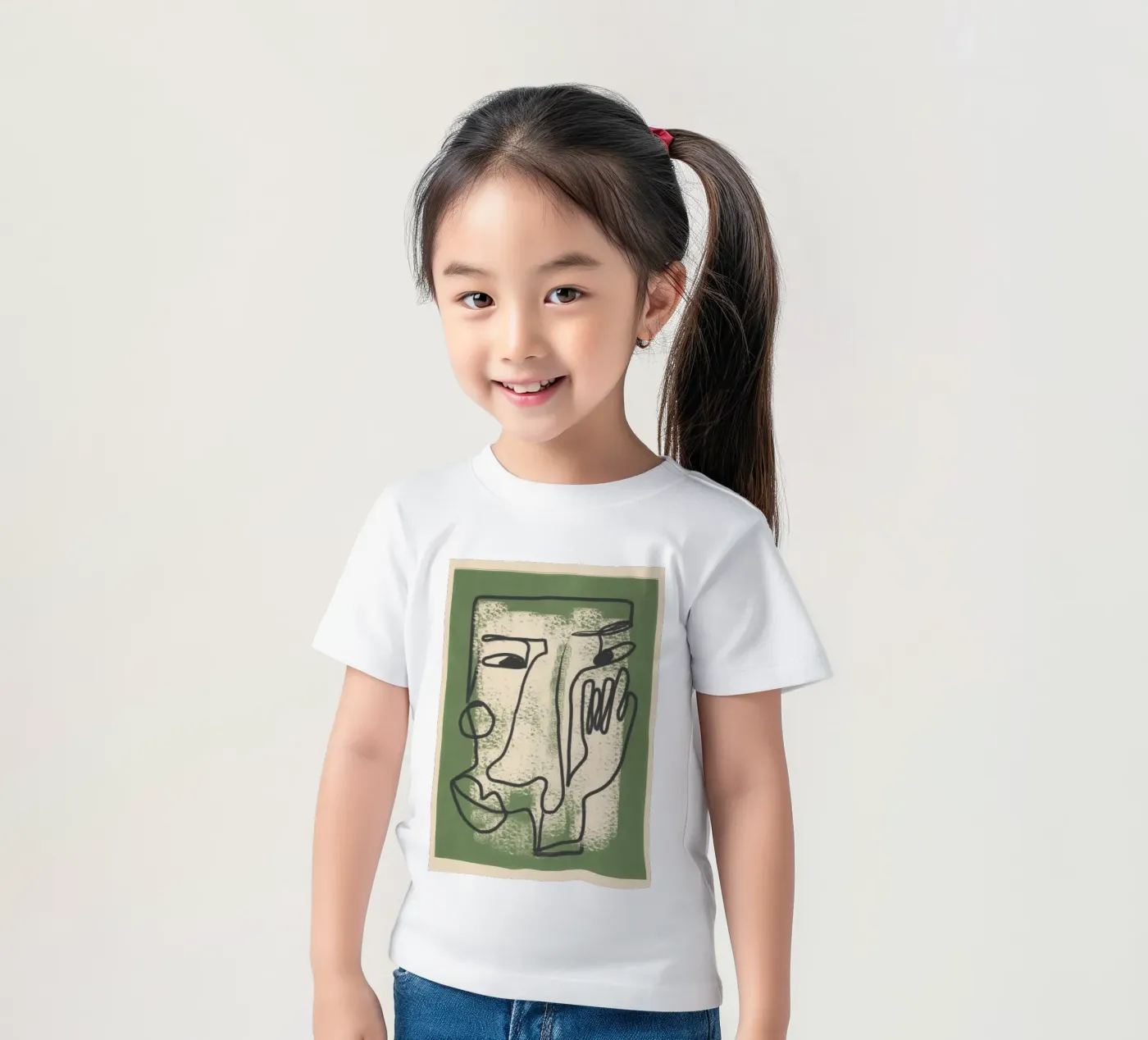 Minimal Face Impression 1 t-shirt bambini da Nadjaa