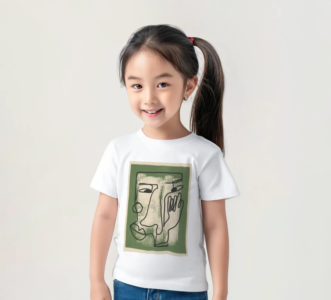 Minimal Face Impression 1 t-shirt bambini da Nadjaa