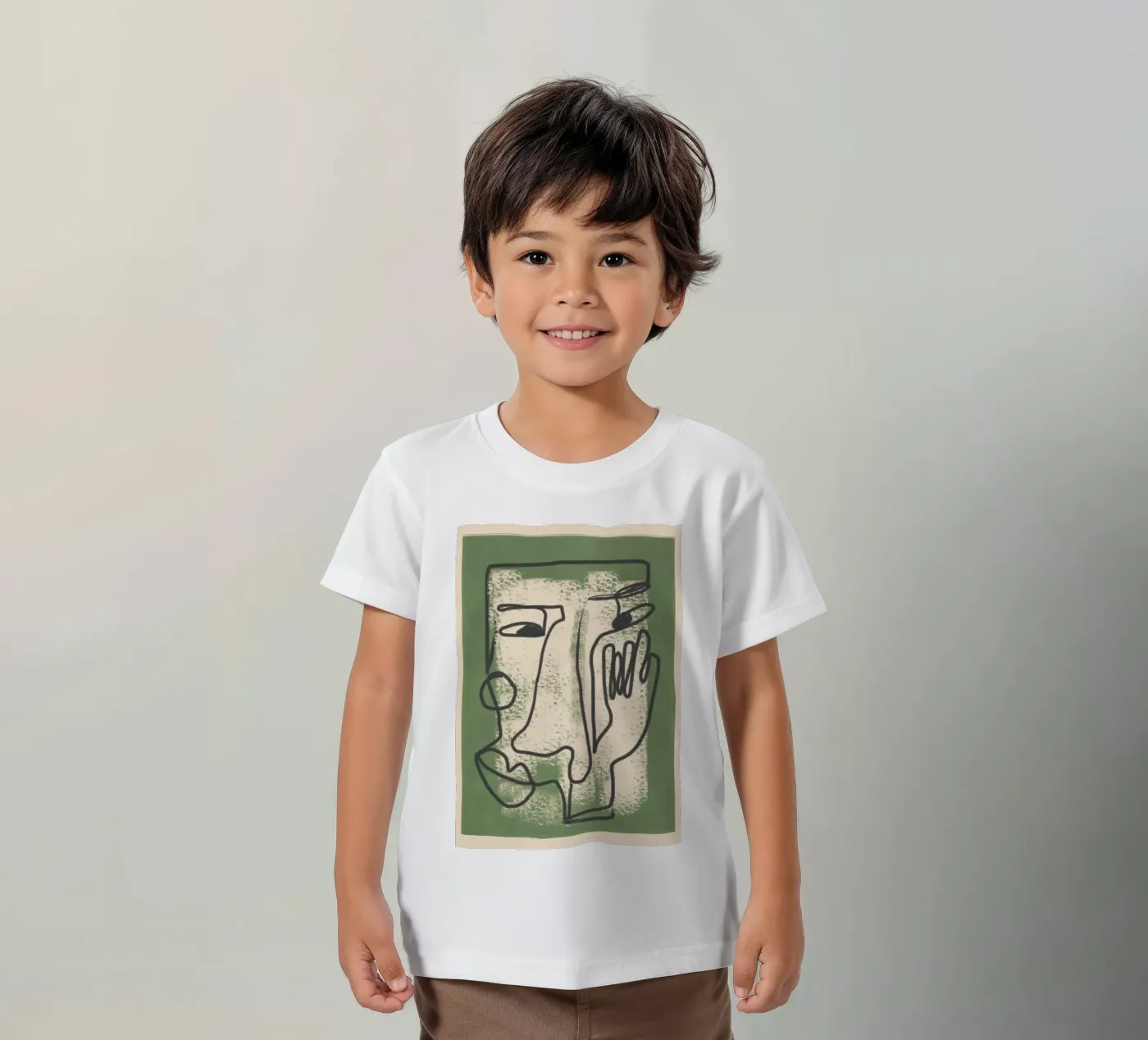 Minimal Face Impression 1 t-shirt bambini da Nadjaa