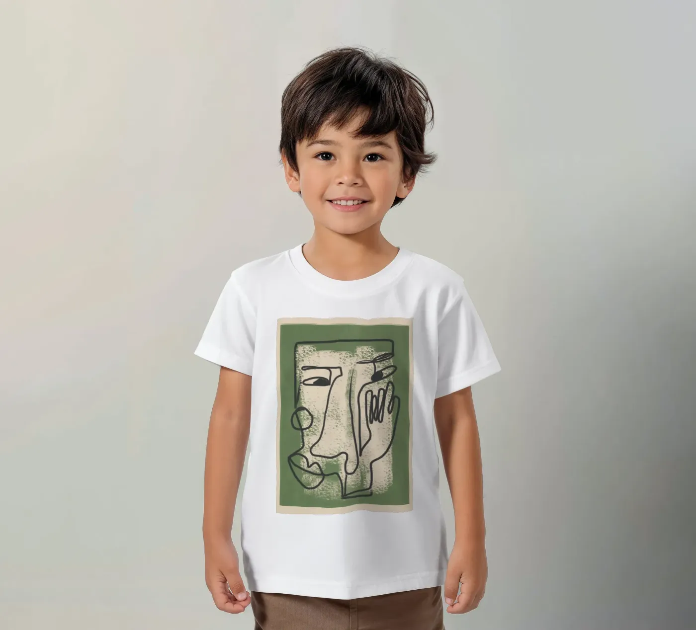 Minimal Face Impression 1 t-shirt bambini da Nadjaa
