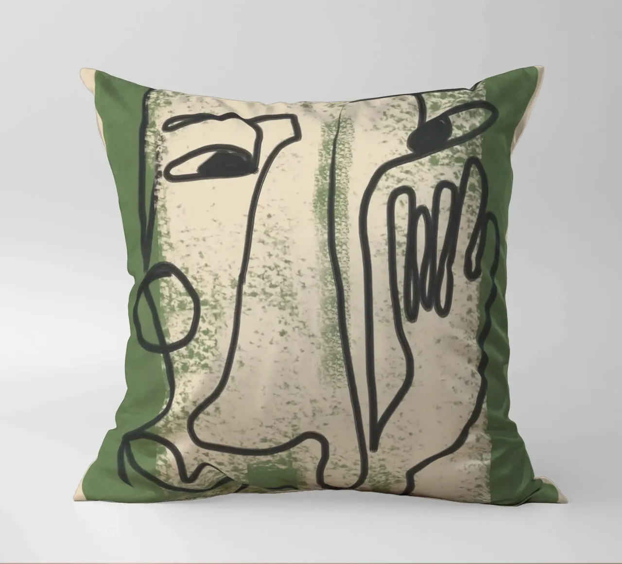 Minimal Face Impression 1 cuscino da Nadjaa