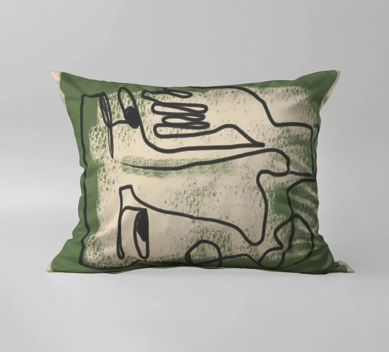 Minimal Face Impression 1 cuscino da Nadjaa