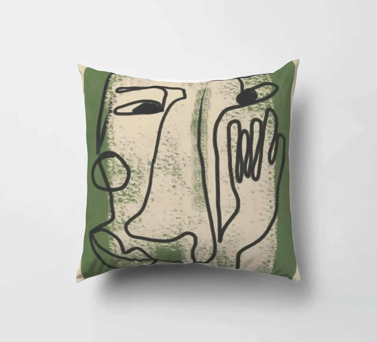 Minimal Face Impression 1 cuscino da Nadjaa