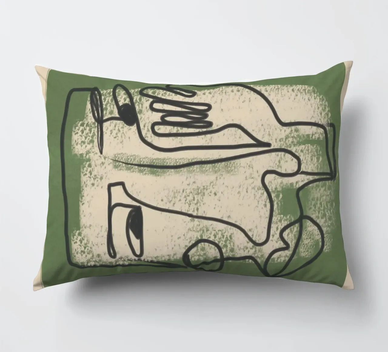 Minimal Face Impression 1 cuscino da Nadjaa