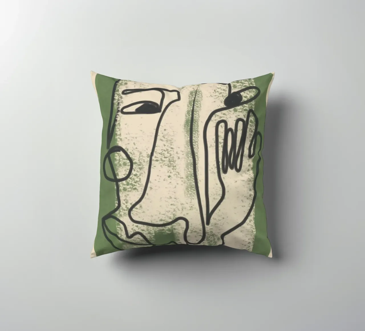 Minimal Face Impression 1 cuscino da Nadjaa