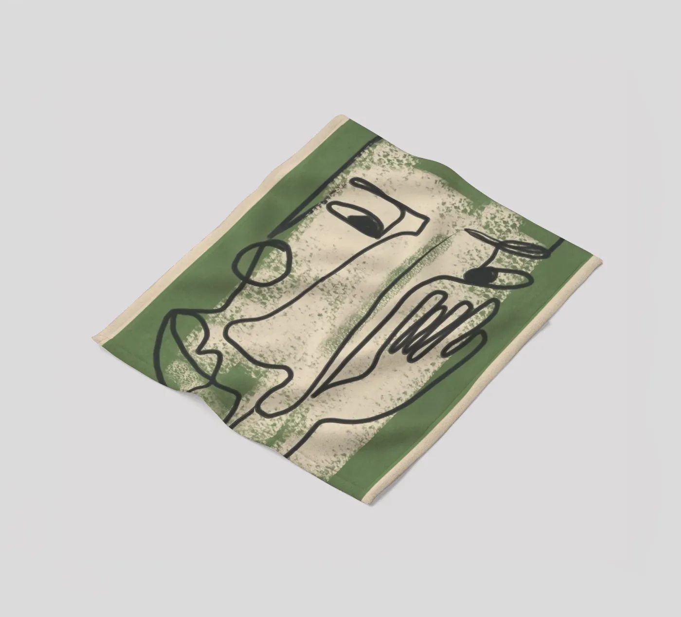 Minimal Face Impression 1 Fleecedecke von Nadjaa