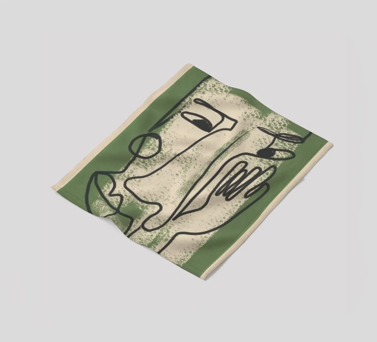 Minimal Face Impression 1 Fleecedecke von Nadjaa