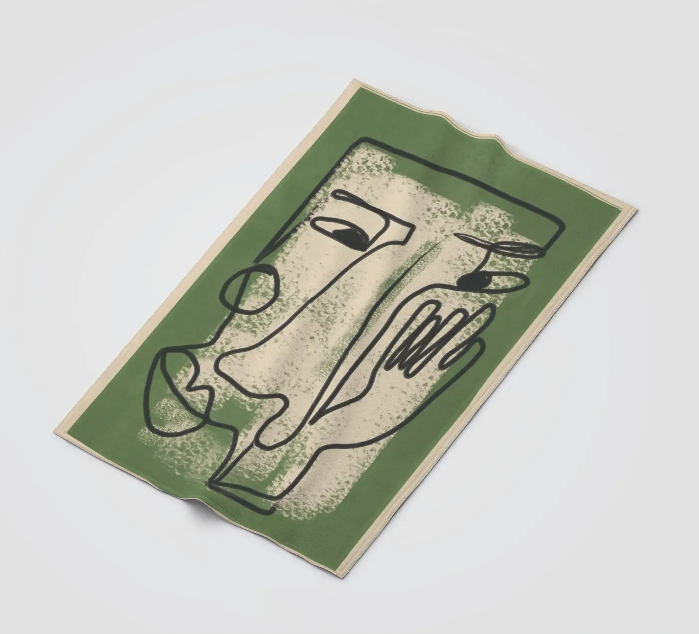 Minimal Face Impression 1 Fleecedecke von Nadjaa