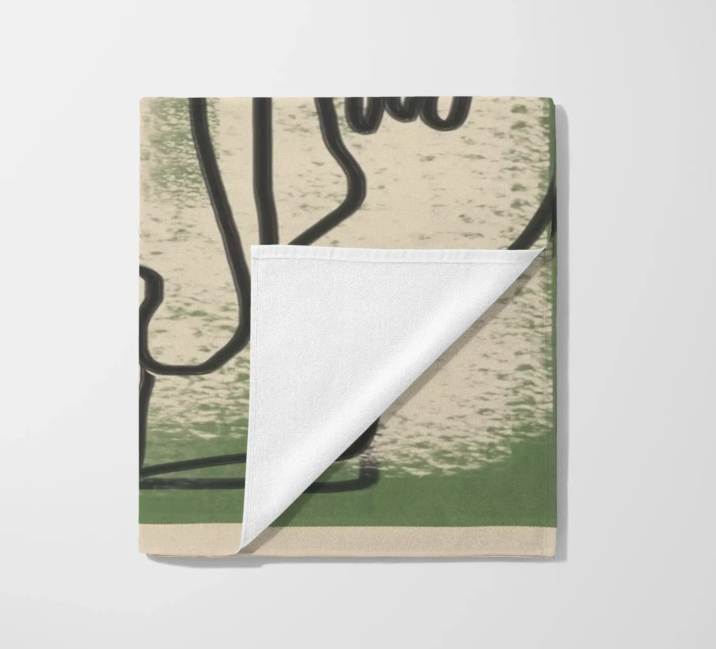 Minimal Face Impression 1 Strandtuch von Nadjaa