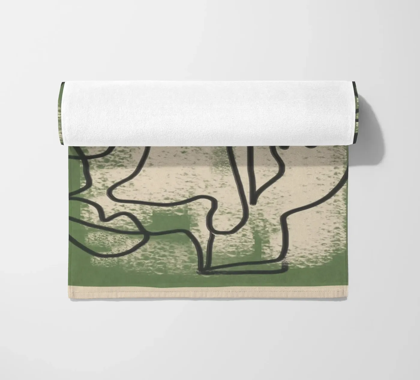 Minimal Face Impression 1 Strandtuch von Nadjaa