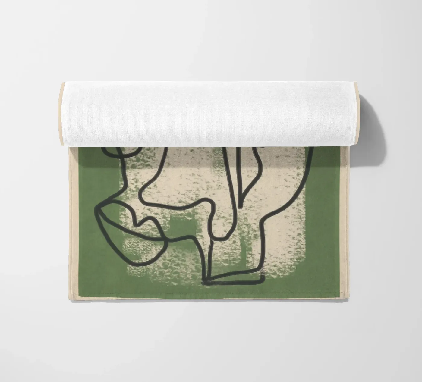 Minimal Face Impression 1 beach towel by Nadjaa