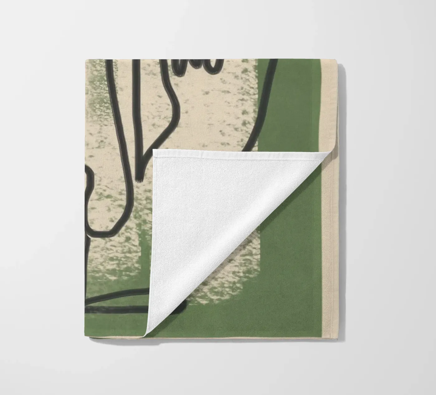 Minimal Face Impression 1 Strandtuch von Nadjaa