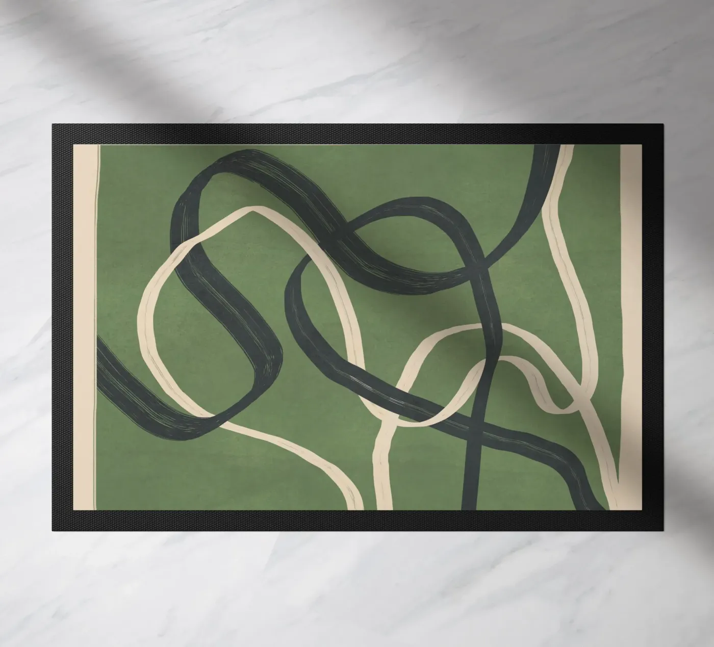 Minimal Abstract Lines Dance 1 deurmat van Nadjaa