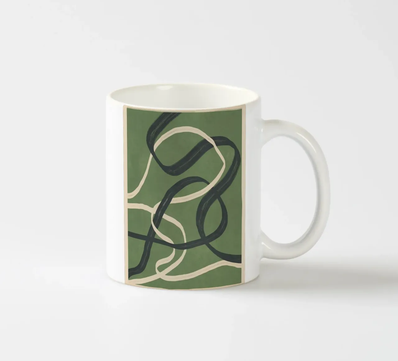 Minimal Abstract Lines Dance 1 tazza in ceramica da Nadjaa
