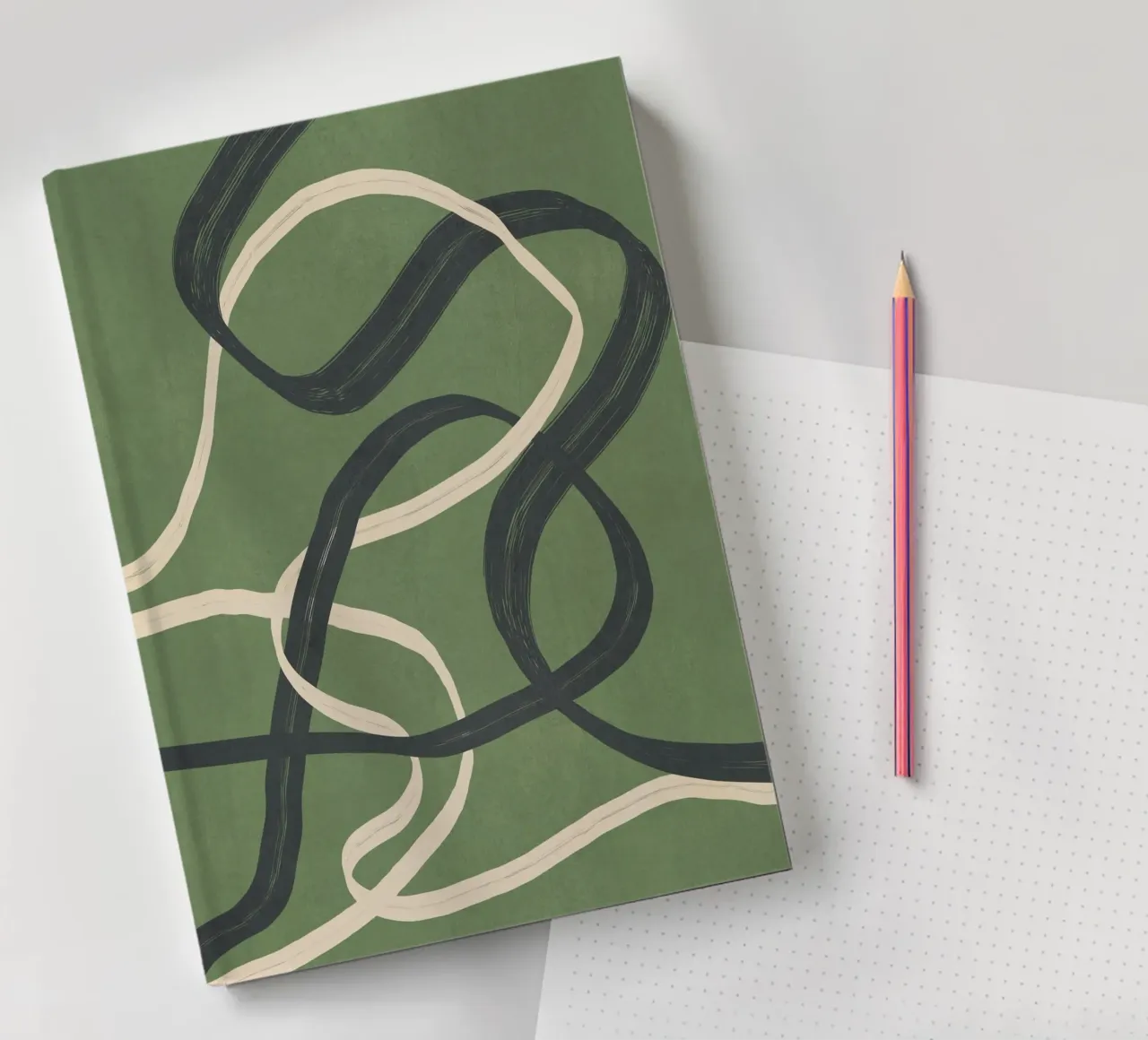 Minimal Abstract Lines Dance 1 notebook by Nadjaa